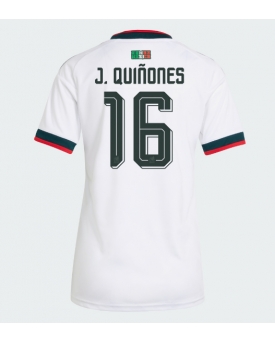 Billige Fotballdrakt Mexico Julian Quinones #16 Replika Bortedrakt Dame VM 2026 Kortermet Billige Fotballdrakt Mexico Julian Quinones #16 Replika Bortedrakt Dame VM 2026 Kortermet